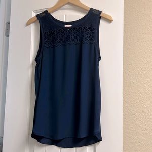 Pixley sleeveless blouse in Navy size S